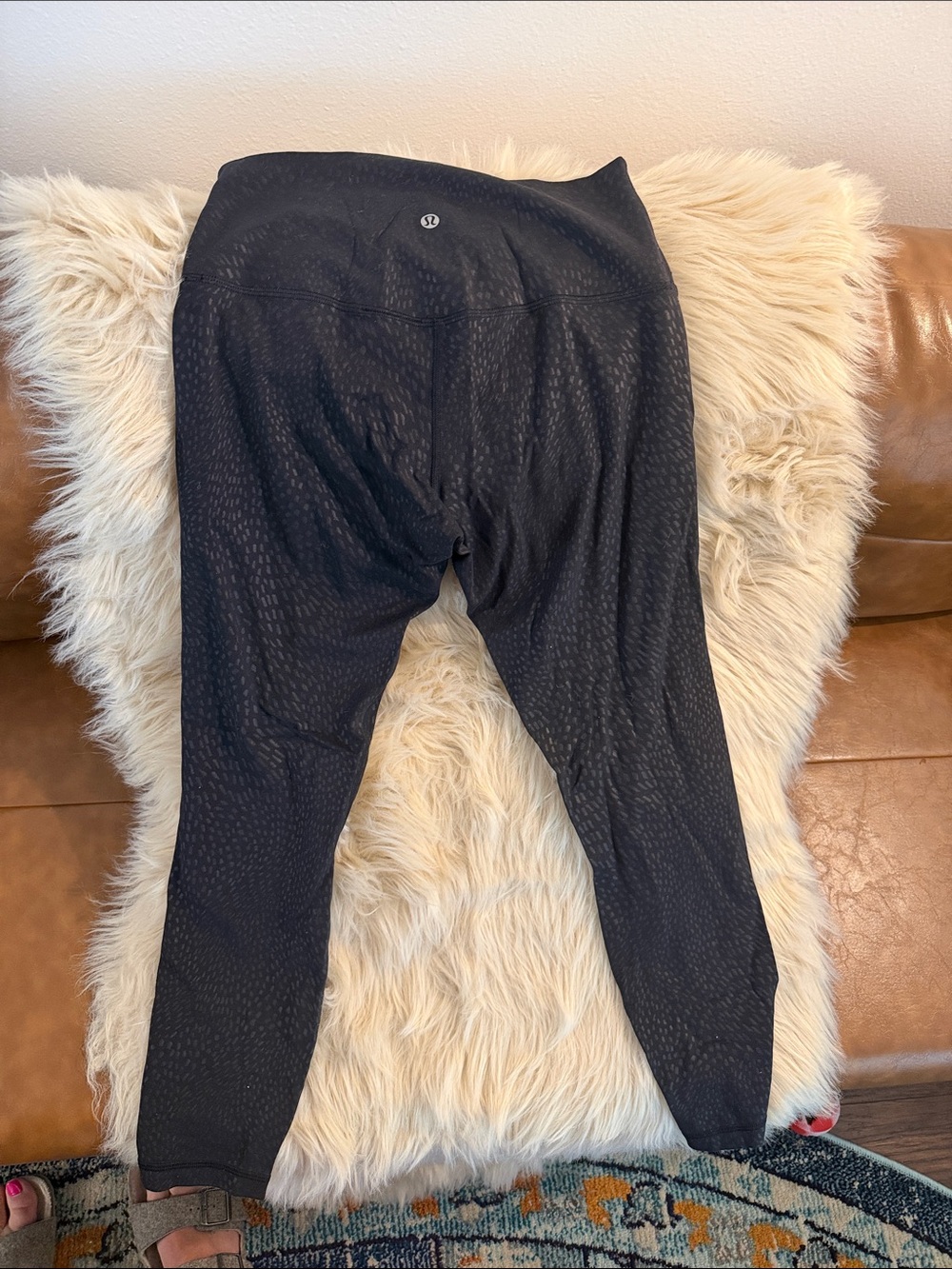 lululemon athletica black patterned leggings